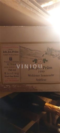 Mosel Moselle Joh. Jos. Prüm Wehlener Sonnenuhr Spätlese 1999