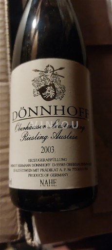 Nahe Dönnhoff Oberhäuser Leistenberg Riesling Auslese 2003