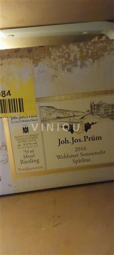 Mosel Moselle Joh. Jos. Prüm Wehlener Sonnenuhr Spätlese 2016