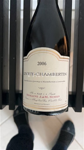 Burgundy Gevrey-Chambertin Domaine J & M Simon 2006