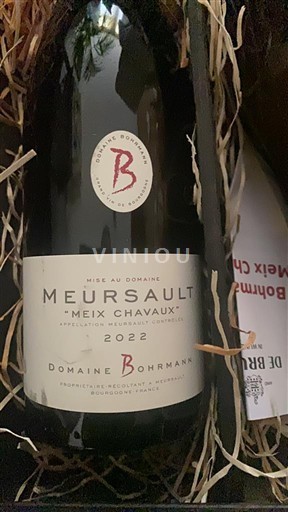 Bourgogne Meursault Domaine Bohrmann Meix Chavaux 2022