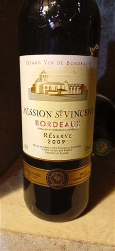 Bordeaux Mission St Vincent Réserve 2009