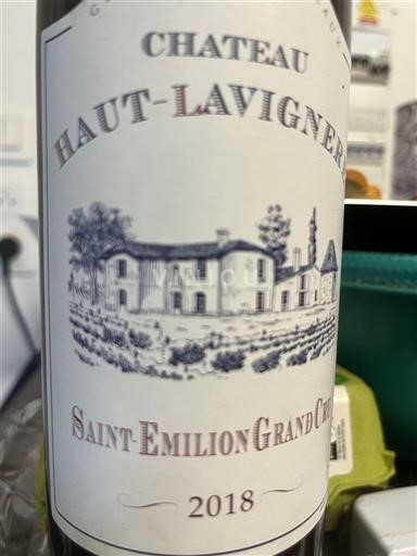 Burdeos Saint-Émilion Gran Cru Grand Cru Château Haut-Lavignère 2018