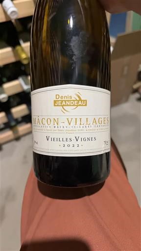 Вина Blanc sec Vieilles-Vignes Denis Jeandeau 2022 Francuska Burgundija Макон и макон-села AOC
