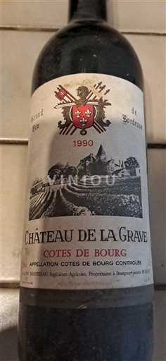 Weine Rouge sec Château La Grave 1990 Frankreich Bordeaux Côtes-de-Bourg AOC