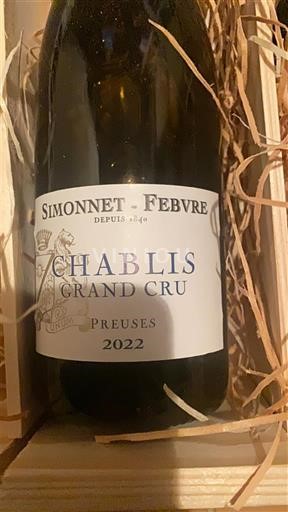 Bourgogne Chablis Grand Cru Simonnet-Febvre Preuses 2022