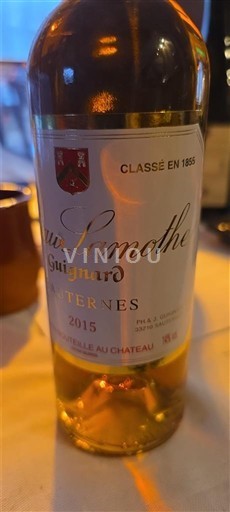 Bordeaux Sauternes Château Lamothe Guignard 2015