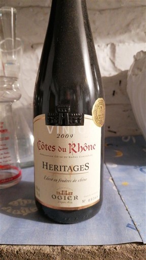 Rhônedalen Côtes du Rhône Ogier Heritages 2009