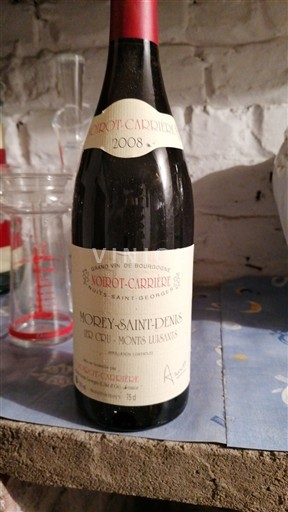 Wines Rouge sec Monts Luisants Morot-Carré 2008 France Burgundy Morey-Saint-Denis AOC Premier Cru