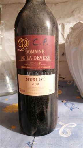 Linguadoca e Rossiglione Paese d'Oc Domaine La Devèze Merlot 2010