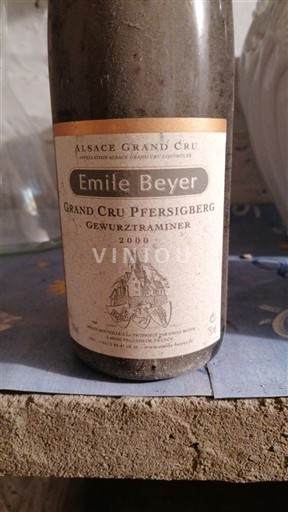Alsace Không được chỉ định Grand Cru Emile Beyer Grand Cru Pfersigberg Gewurztraminer 2000