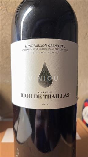 Burdeos Saint-Émilion Gran Cru Château Riou de Thaillas 2019