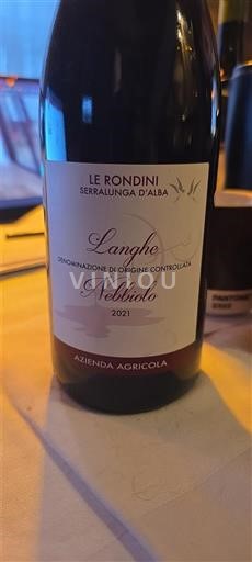 Piemont Langhe Le Rondini Nebbiolo 2021