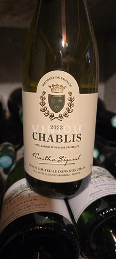 Bourgogne Chablis Marthe Sigaut 2023