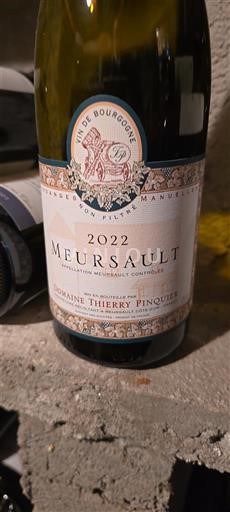 Wines Blanc sec Domaine Thierry Pinouille 2022 France Burgundy Meursault AOC