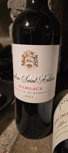 Bordeaux Margaux Baronnie Saint-Hilaire 2023