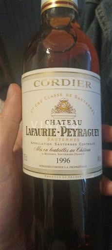 Bordeaux Sauternes Château Lafaurie-Peyraguey 1996