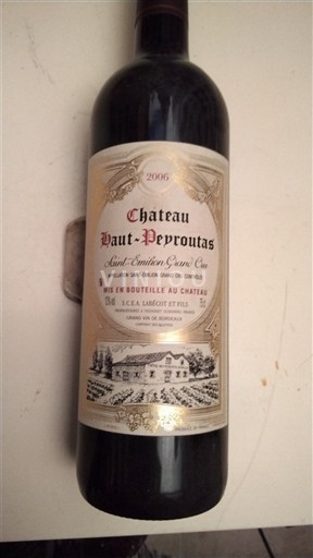 Burdeos Saint-Émilion Gran Cru Château Haut-Peyroutas 2006