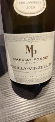 Bourgogne Pouilly-vinzelles Manciat-Ponchet Les Longeays 2023
