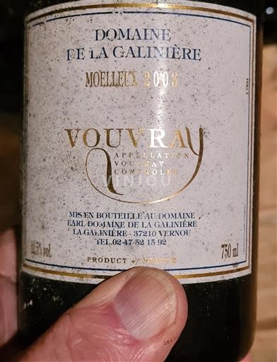 Thung lũng sông Loire Vouvray Domaine La Galinière Les Déronnières 2003