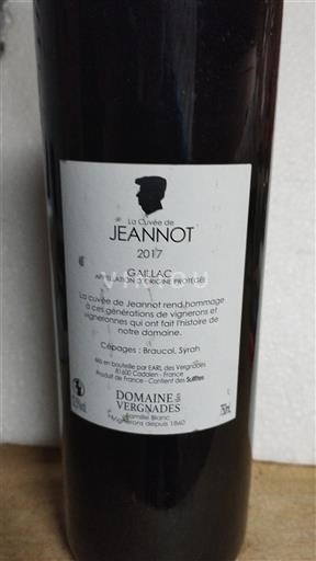 Tây Nam Gaillac Domaine S Vergnades La de Jeannot 2017