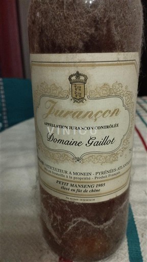 Tây Nam Jurançon Domaine Gaillot Petit Manseng 1985