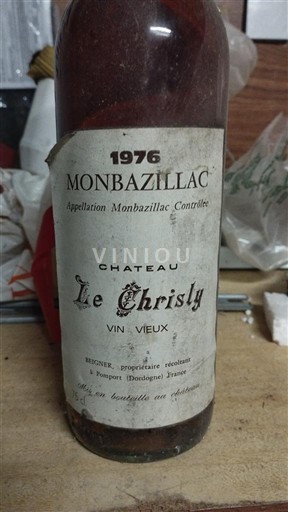 Sud-Ovest Monbazillac Château Le Chrisly Vin Vieux 1976