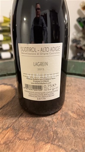Vénétie Valdadige Kellerei Kaltern Lagrein 2015