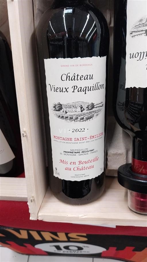 Bordeaux Montagne-Saint-Émilion Château Vieux Paquillon 2022