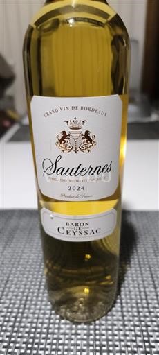Bordeaux Sauternes Baron Ceyssac 2024