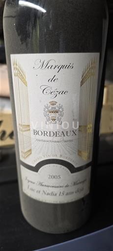 Bordeaux Marquis de Cézac 2005