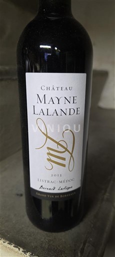 Bordeaux Listrac-Médoc Château Mayne Lalande 2013