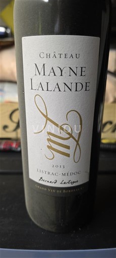 Bordeaux Listrac-Médoc Château Mayne Lalande 2013