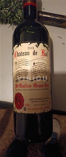 Burdeos Saint-Émilion Gran Cru Grand Cru Château Rol 2018