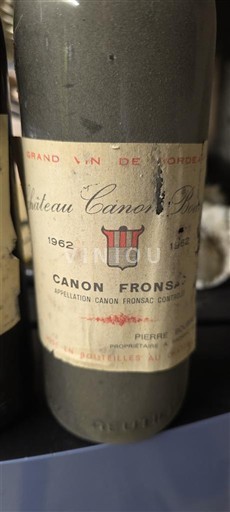 Bordeaux Canon-Fronsac Château Canon 1962