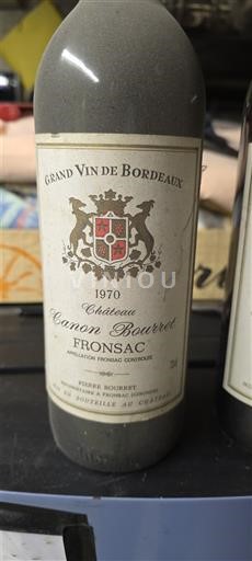 Bordeaux Fronsac Château Canon Bouret 1970