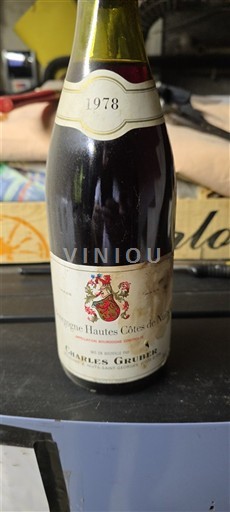 Vin Rouge sec Charles Gruber 1978 France Bourgogne AOC