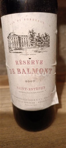 Bordeaux Saint-Estèphe Réserve de Balmont 2007