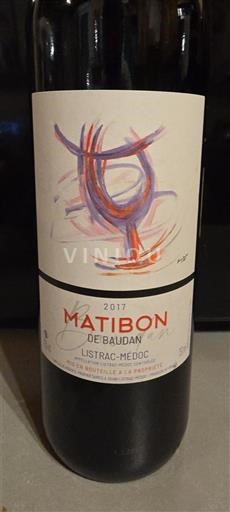 Bordeaux Listrac-Médoc Matibon de Baudan 2017