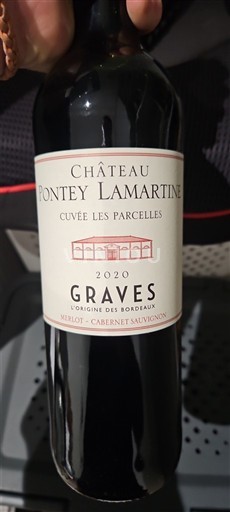Bordeaux Graves Château Pontey Lamartine Les Parcelles 2020