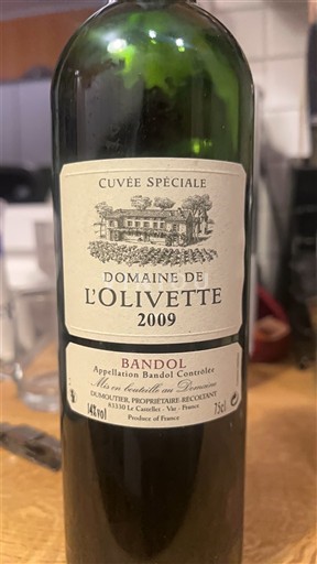 Provence Bandol Domaine L'Olivette Spéciale 2009