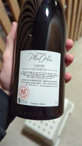 Burgundy Givry Domaine Pelletier Alice 2023