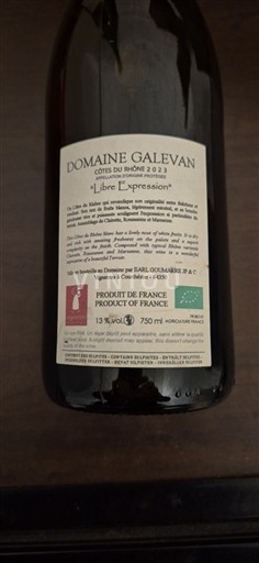 Valle del Rodano Côtes-du-Rhône Domaine Galevan Libre Expression 2023