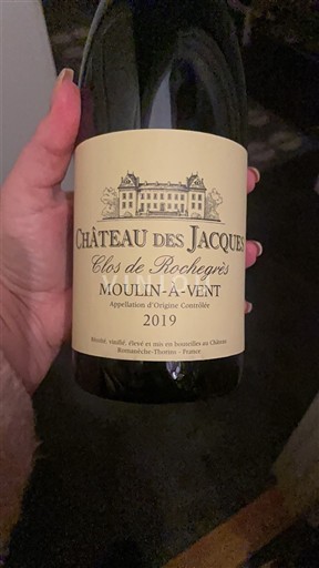Beaujolais Moulin-à-vent Château S Jacques Clos de Rochegrès 2019