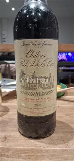 Bordeaux Graves-de-vayres Château Bel Air La Cours 2000