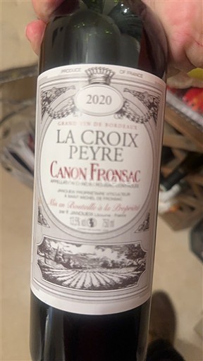 Bordeaux Canon-Fronsac La Croix Peyre 2020