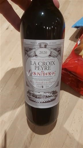 Bordeaux Canon-Fronsac La Croix Peyre 2020