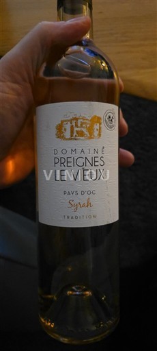 Languedoc-Roussillon Pays d'Oc Domaine Preignes Le Vieux Syrah Tradition 2024