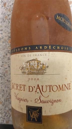 Thung lũng Rhône Không được chỉ định Vignerons Ardéchois Secret d'Automne 2008