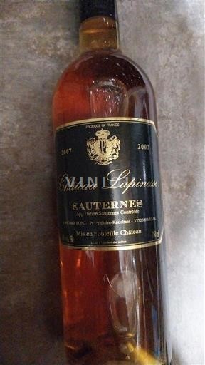 Bordeaux Sauternes Château Lapinesse 2007